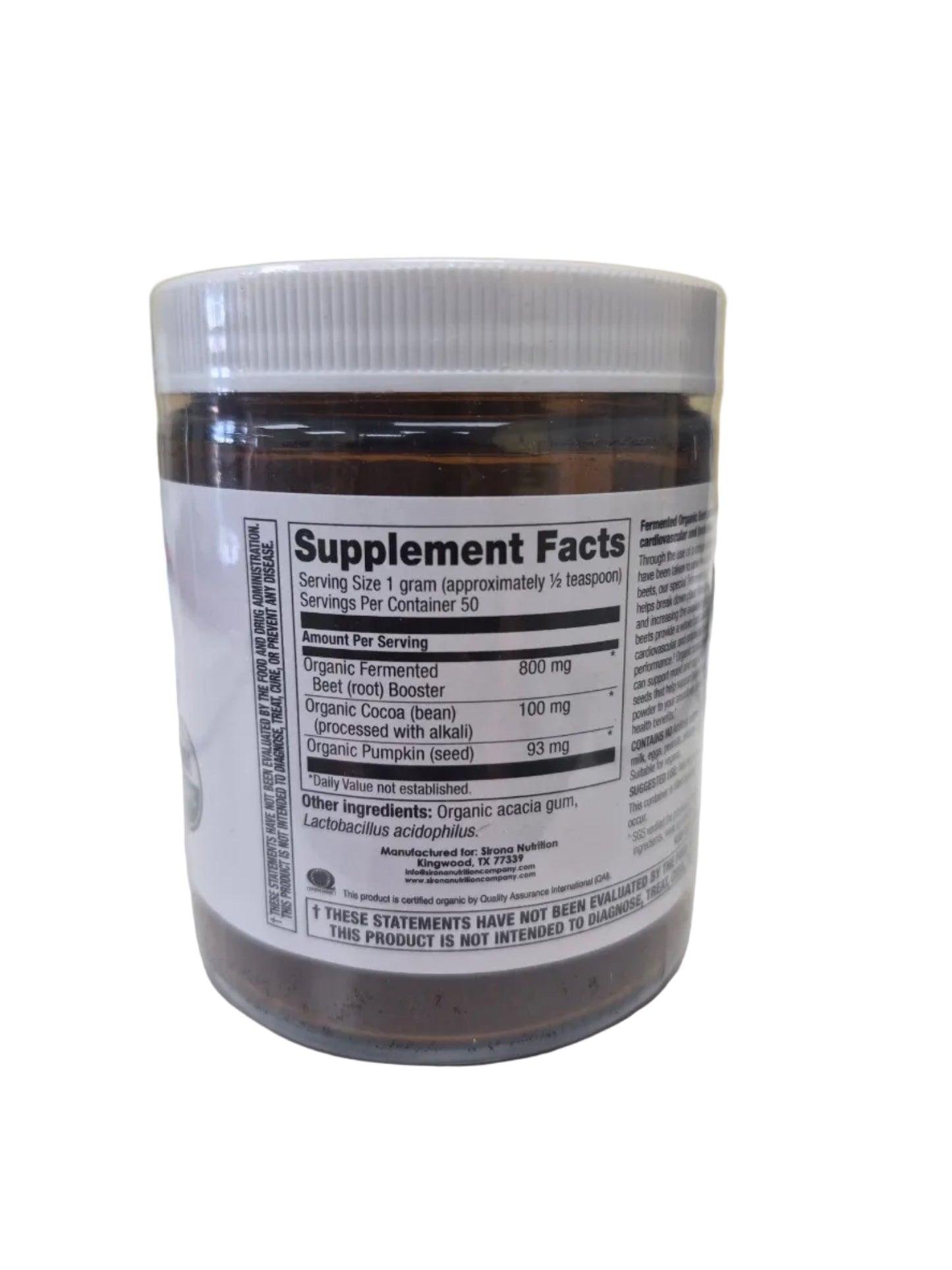 Sirona Nutrition Beet Booster Powder