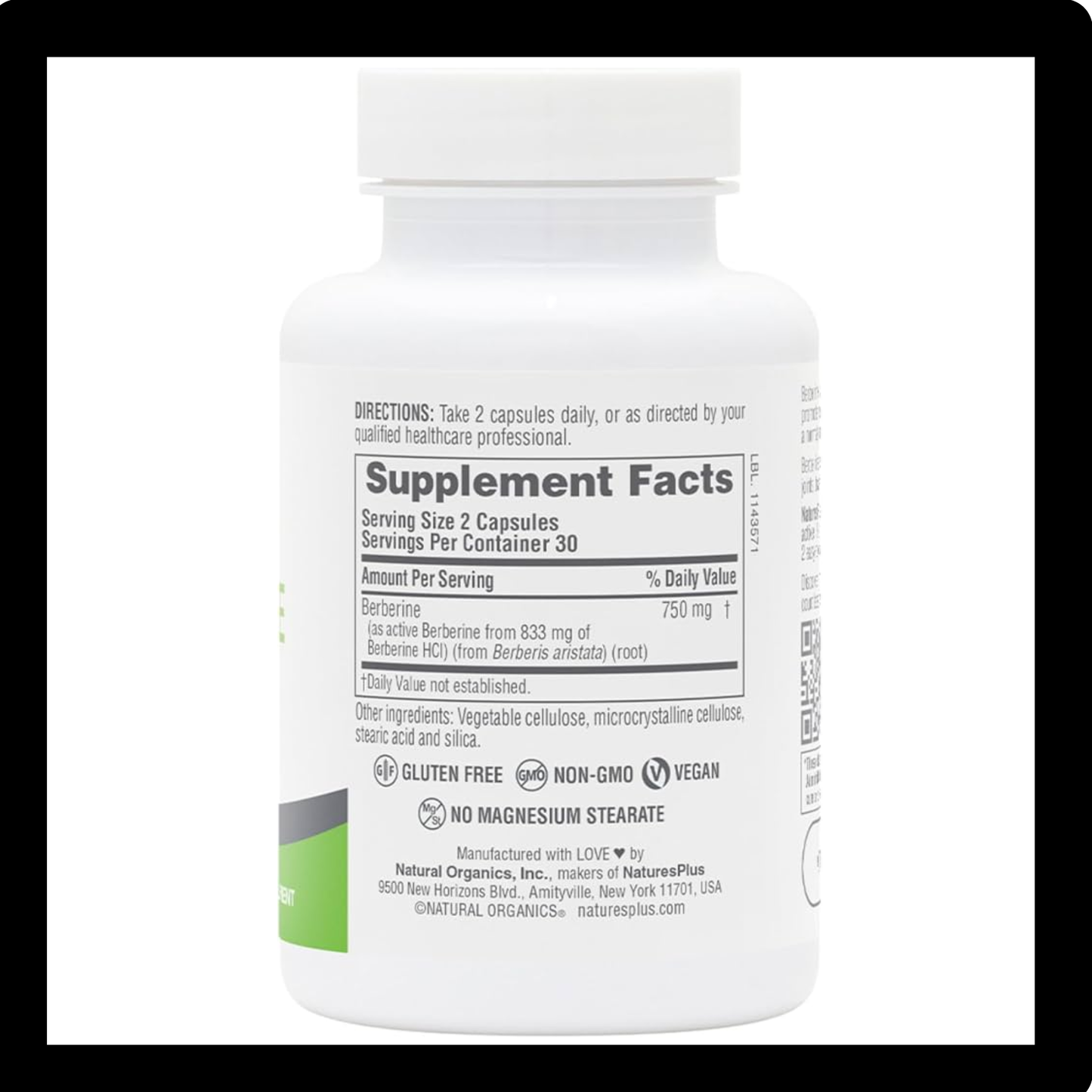 Natures Plus Pro Berberine 750mg