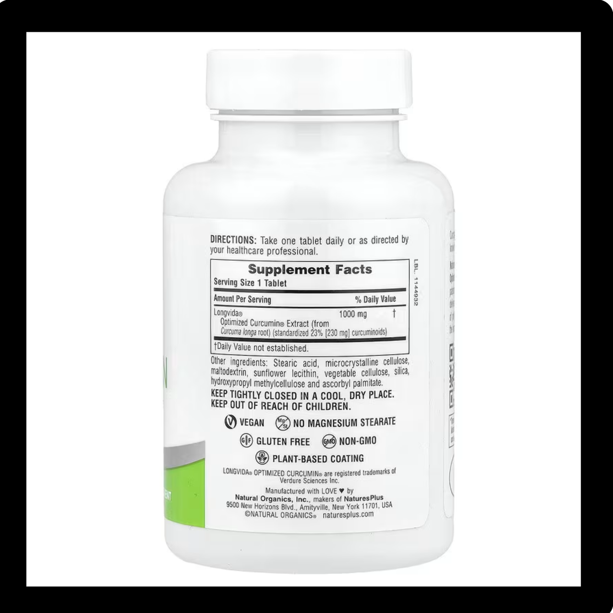 Natures Plus Pro longvida Curcumin 1000