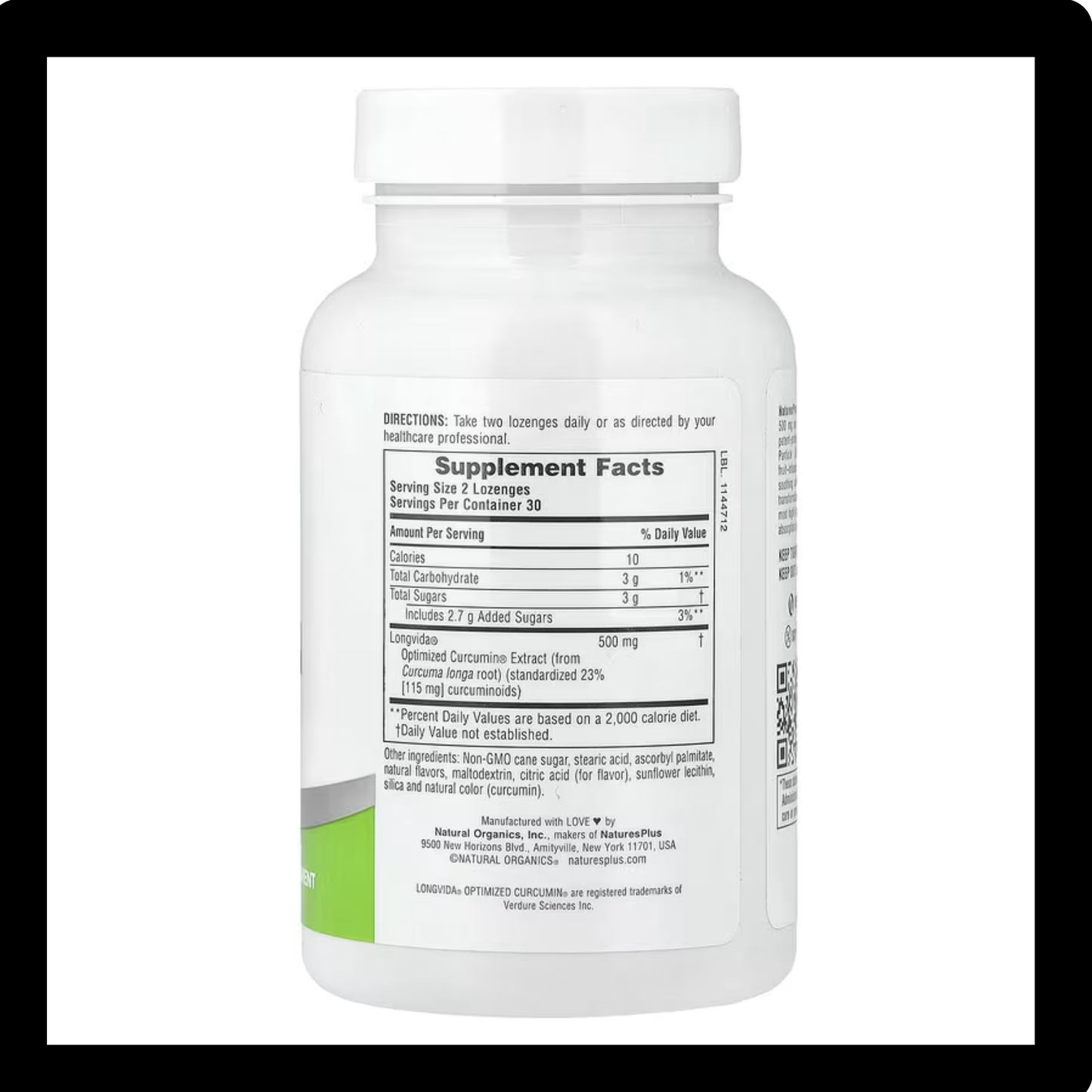 Natures Plus Pro Curcumin 500 mg lozenges