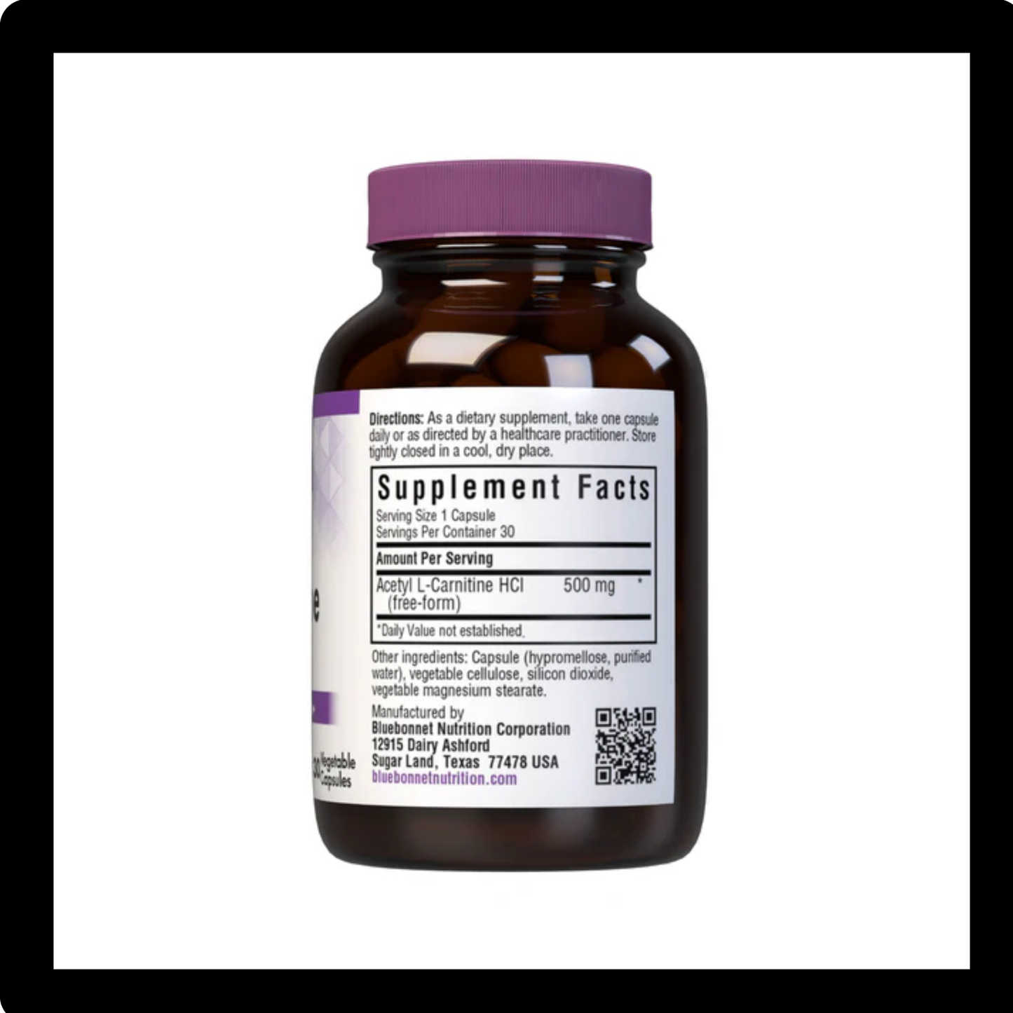Bluebonnet Nutrition Acetyl L-Carnitine 500mg