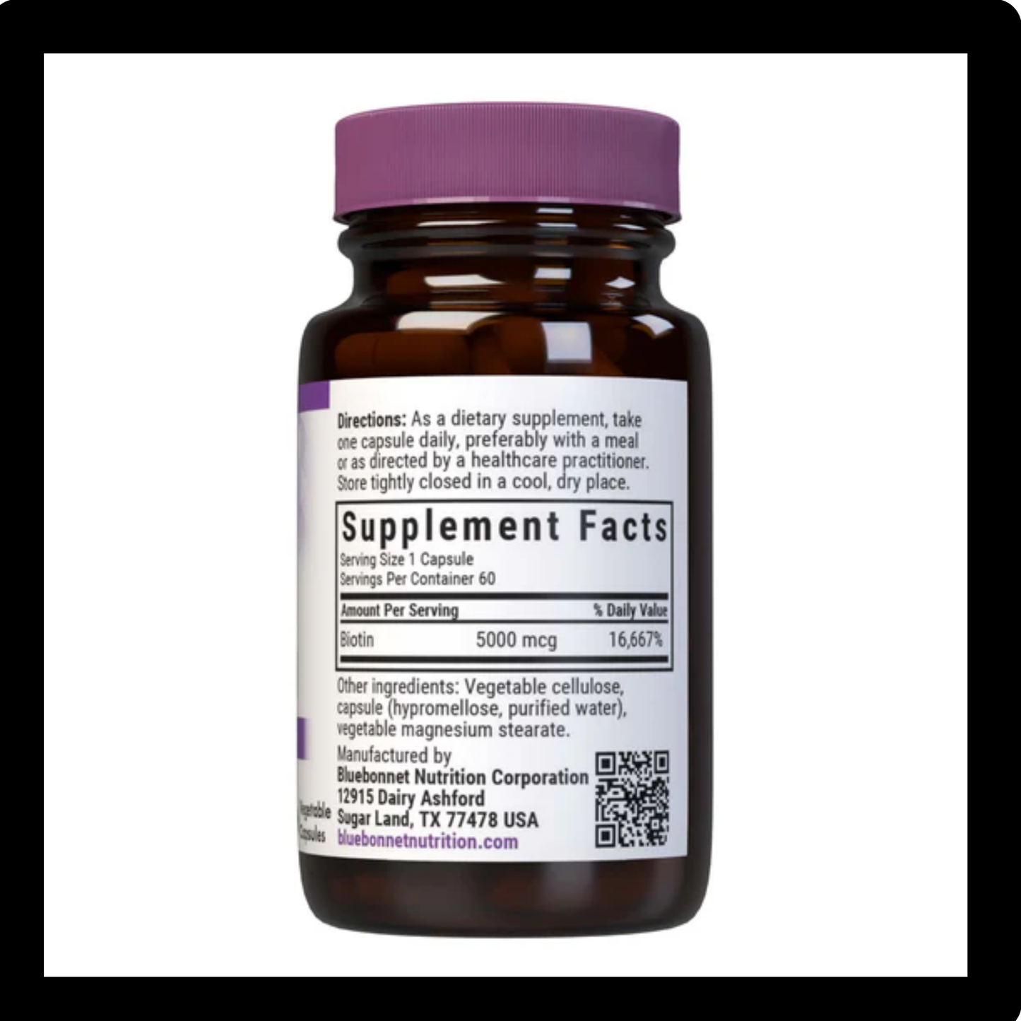 Bluebonnet Nutrition Biotin 5000mcg