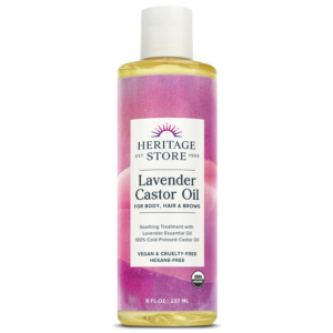 Heritage Castor Oil Lavender Organic, Oil, Lavender (Btl-plastic) 8oz