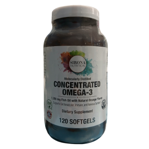 Sirona Nutrition Concentrated Omega 3 Fish OIl 1200mg Orange