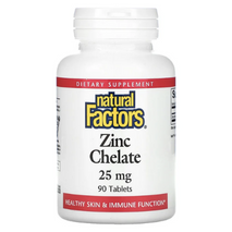 Natural Factors Zinc Chelate 25mg