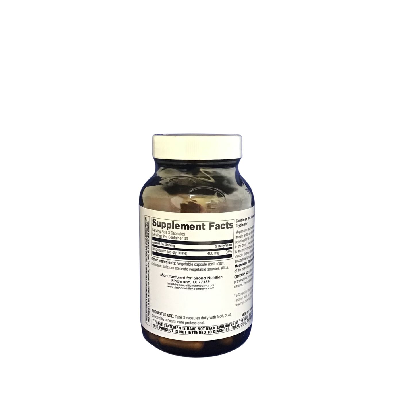 Sirona Nutrition Magnesium Glycinate 400mg