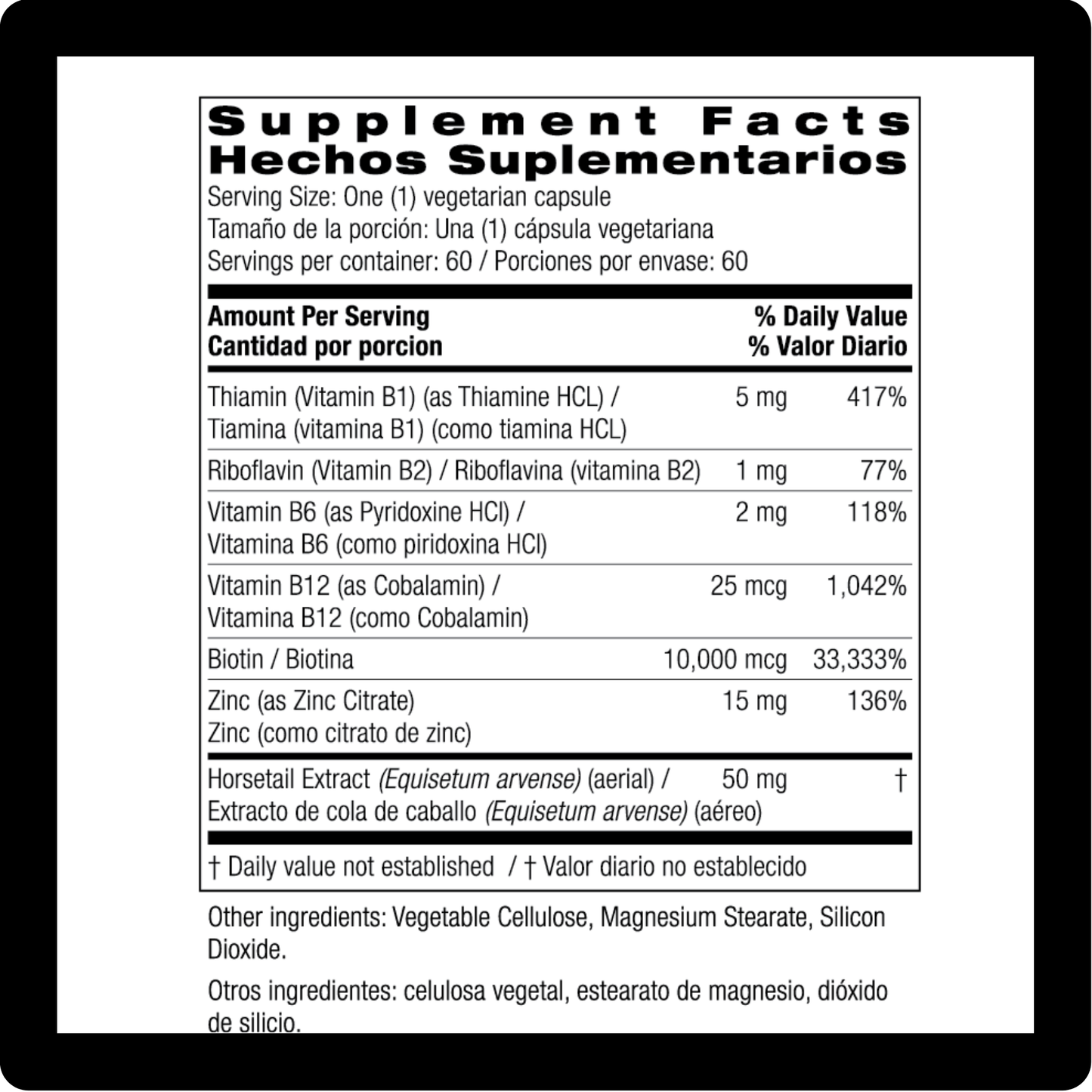 Bio Nutrition Healthy Hair with Biotin