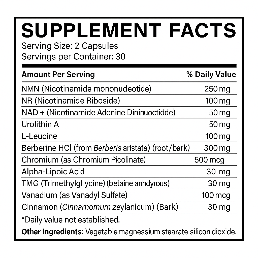 1 Life Science NAD+ Longevity Blood Sugar