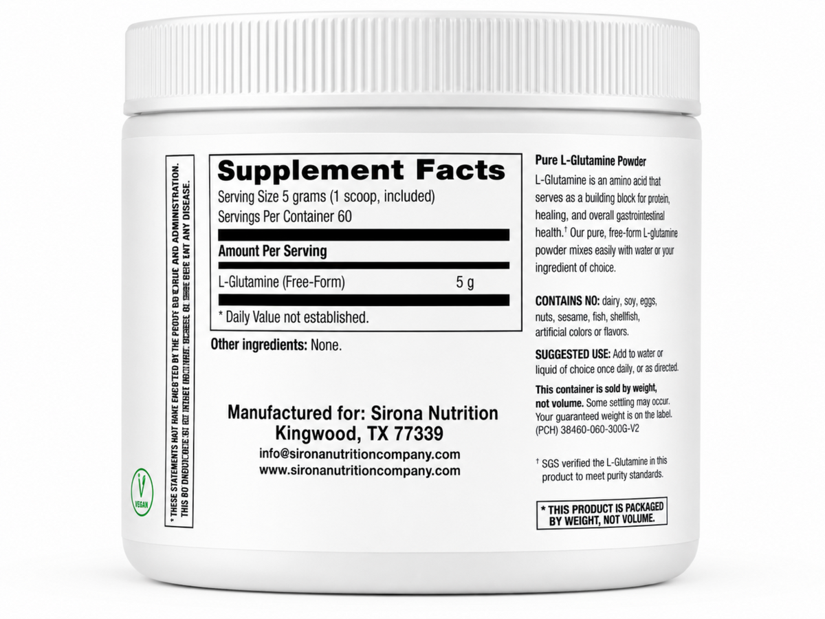 Sirona Nutrition Glutamine Powder