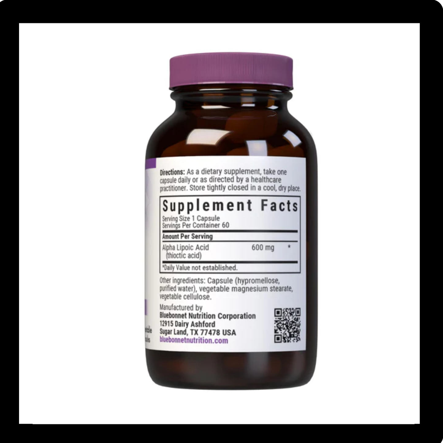 Bluebonnet Nutrition Alpha Lipoic Acid 600mg