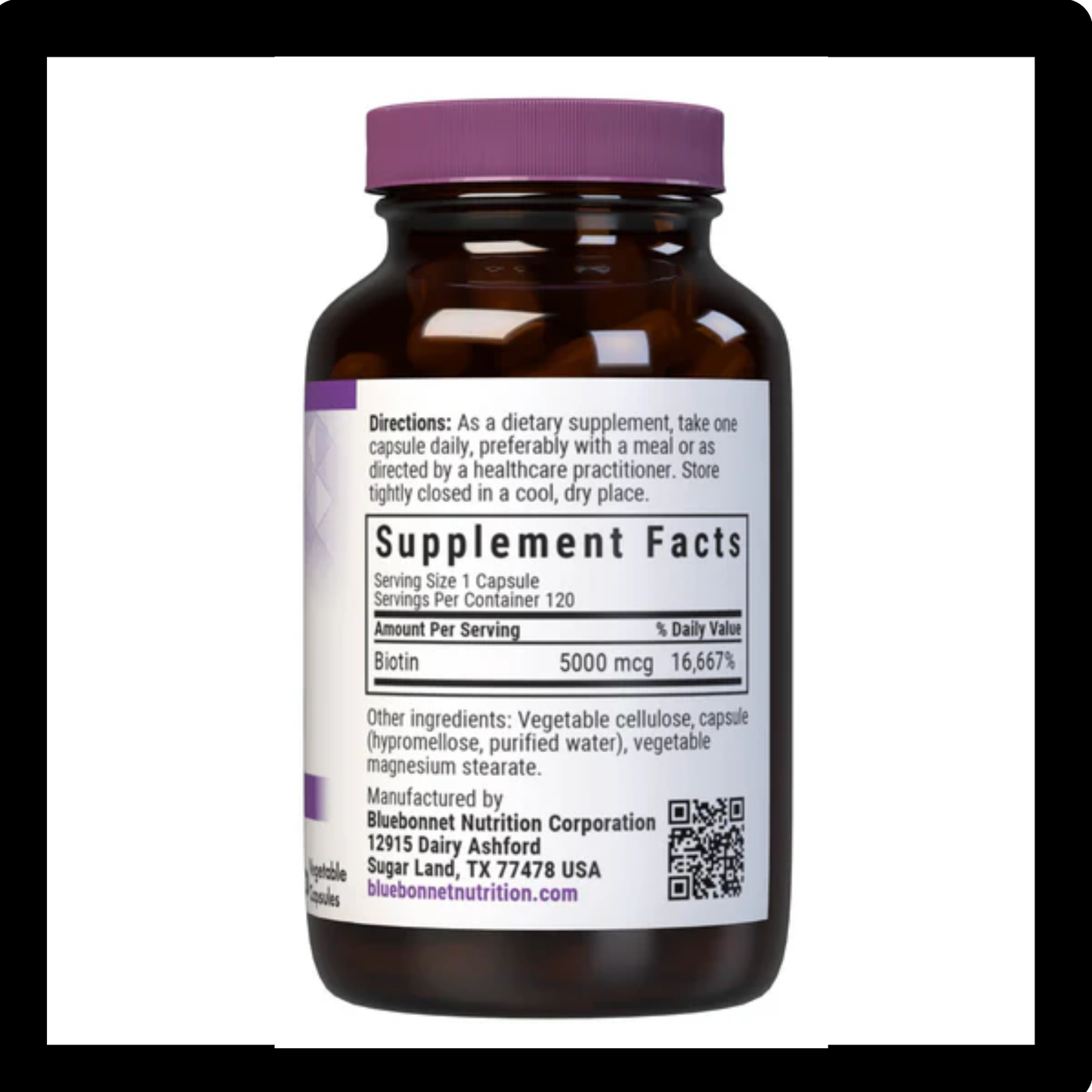 Bluebonnet Nutrition Biotin 5000mcg