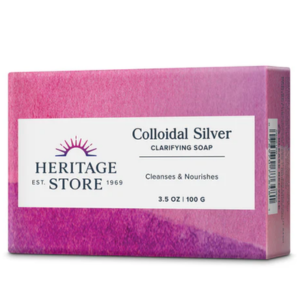 Heritage Colloidal Silver Soap, Bar, Rosemary 3.5 oz