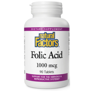 Natural Factors Folic Acid 1000 mcg 90T