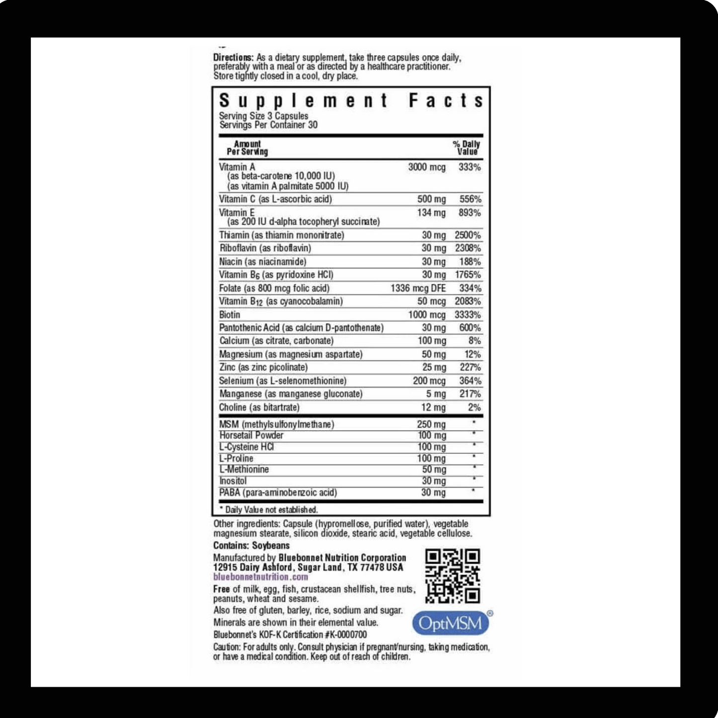 Bluebonnet Nutrition Hair & Nail