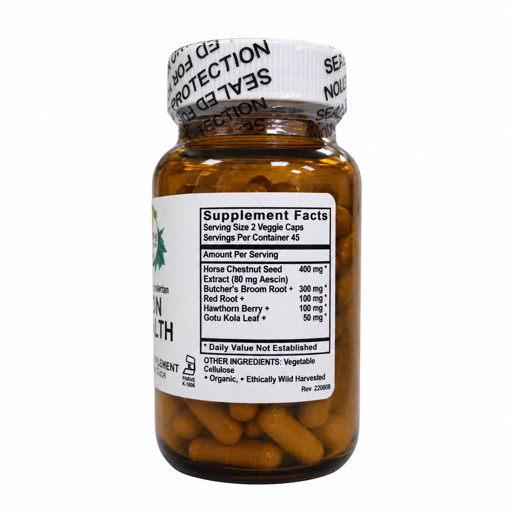 Sirona Nutrition Vein Health Supplement Facts label