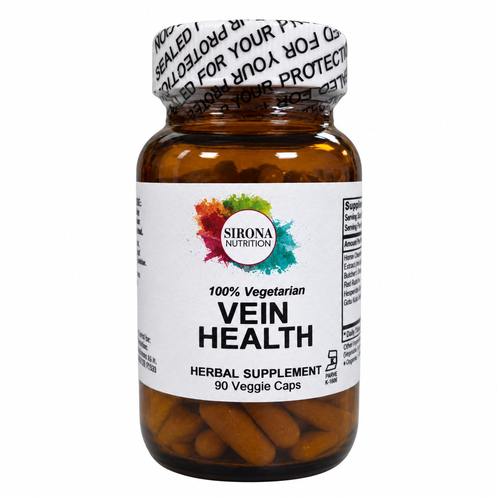 Sirona Nutrition Vein Health 90 Veggie Caps front label
