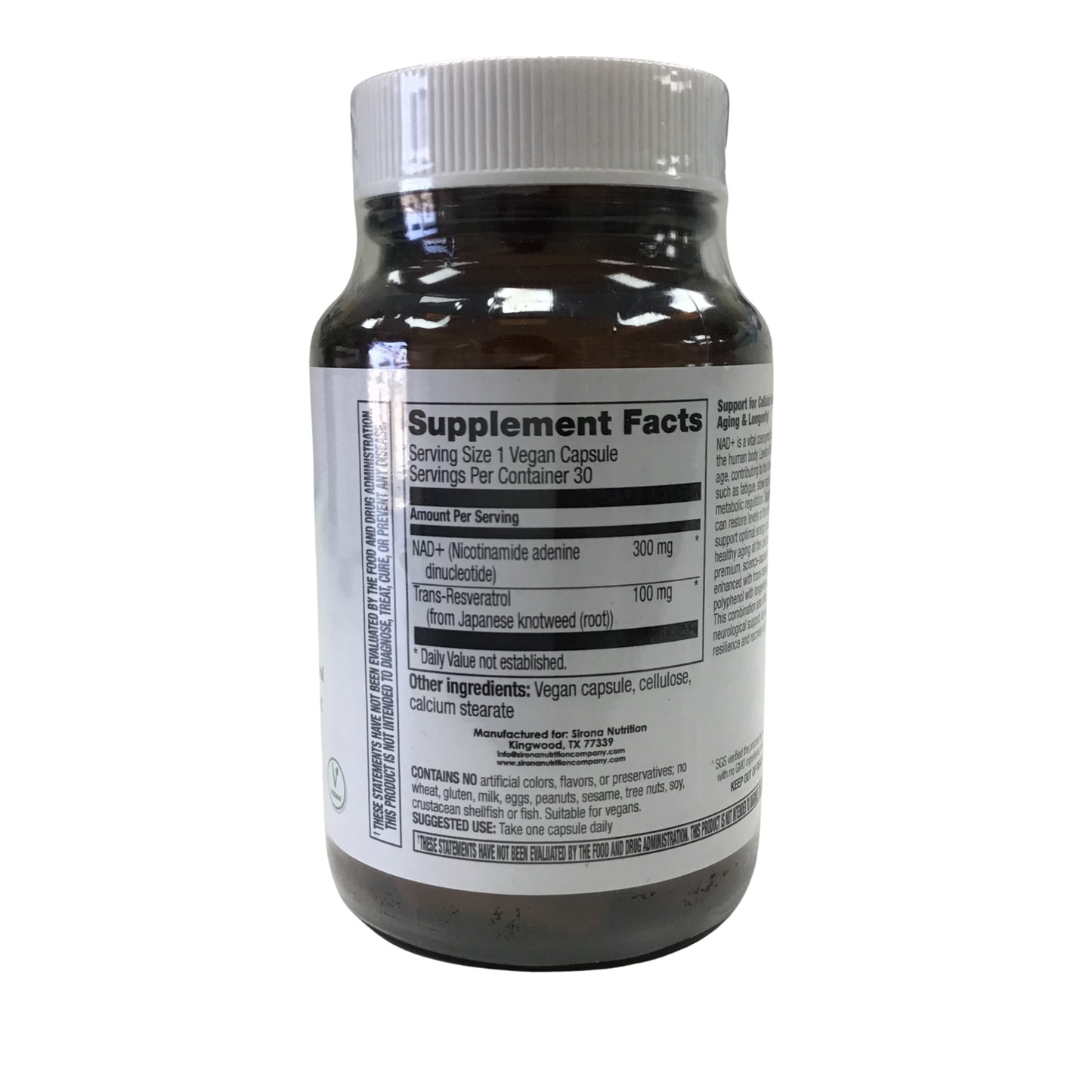 Sirona Nutrition NAD+